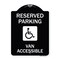 Signmission Reserved Parking Van Accessible W/ Heavy-Gauge Aluminum Architectural Sign, 24" x 18", BW-1824-22988 A-DES-BW-1824-22988 - alternate 1